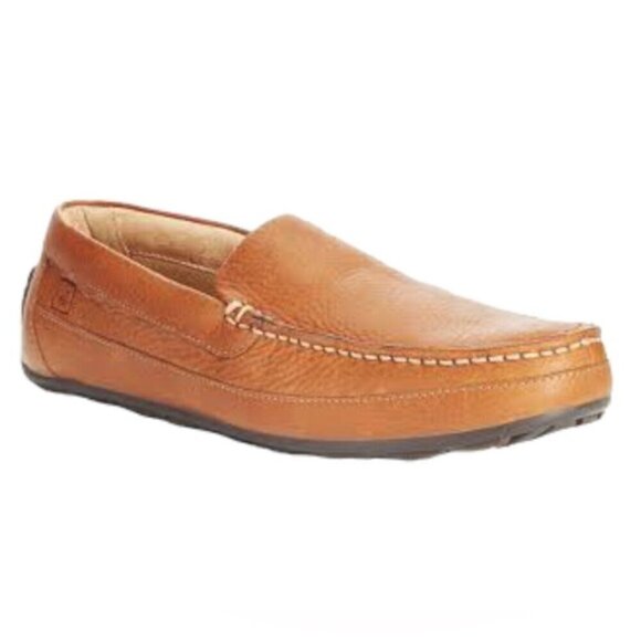 Sperry Top-Sider Leather Loafers Natural Hampden Venetian Drivers 8M - Picture 1 of 8